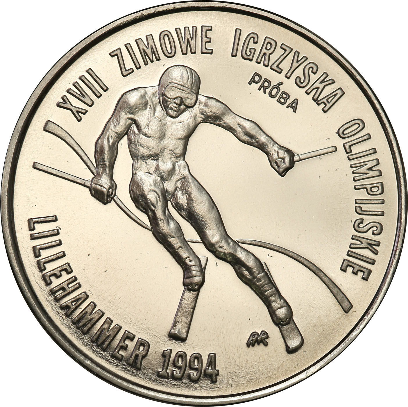 PRL. PRÓBA Nikiel 20 000 złotych 1993 – XVII Zimowe Igrzyska Olimpijskie Lillehammer